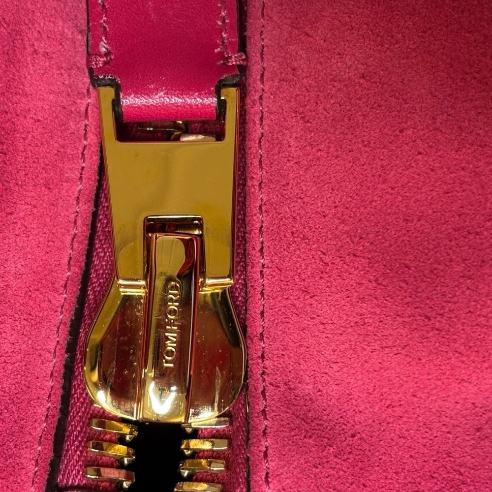 Tom Ford | Rare Suede Zip-Trim Duffel | Fuchsia Pink | 12” - Picture 16 of 16